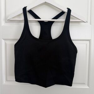 Sleek Black Racerback Sports Bra